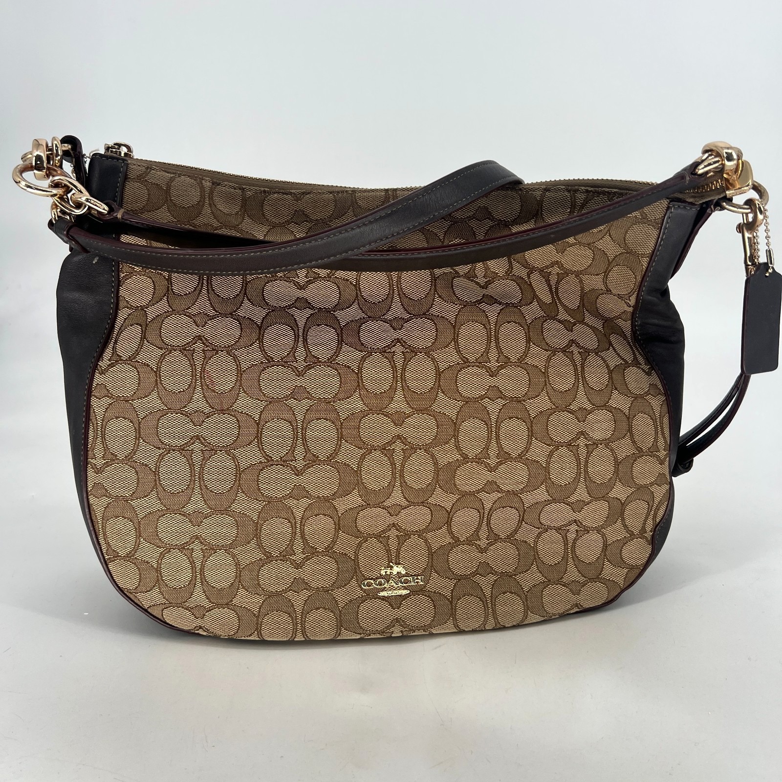 Coach Chelsea 32 Logo Handbag Brown Crossbody Shoulder Convertible 37769